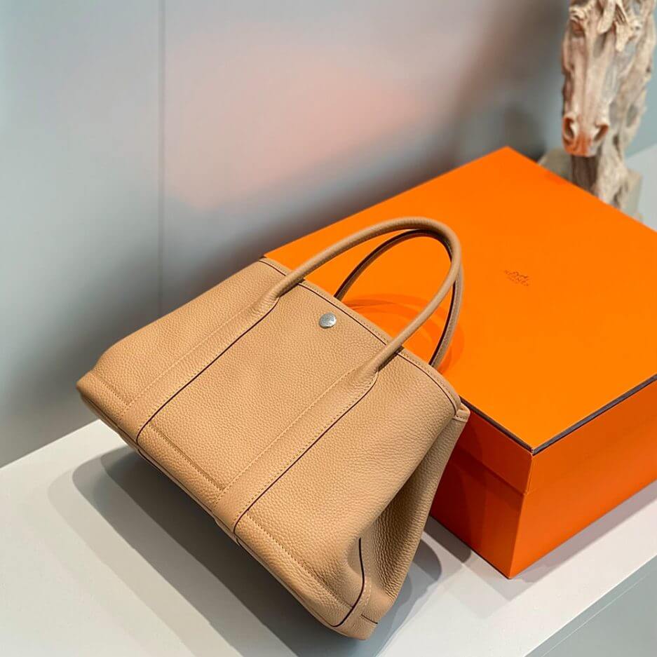 Beige Hermes Garden Party 30 Bag - Image 5