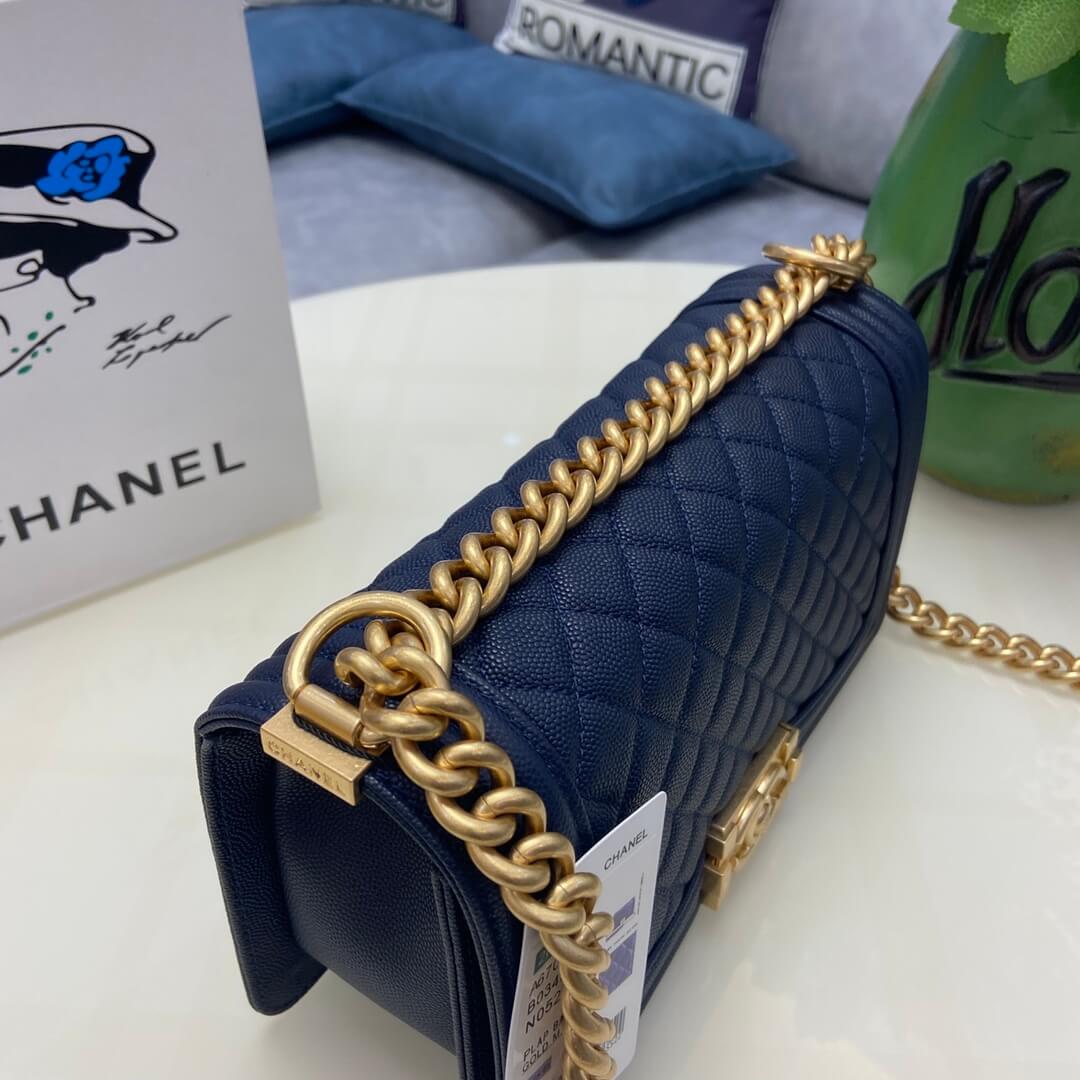 Blue BOY CHANEL Handbag (high-end grade) - Image 5