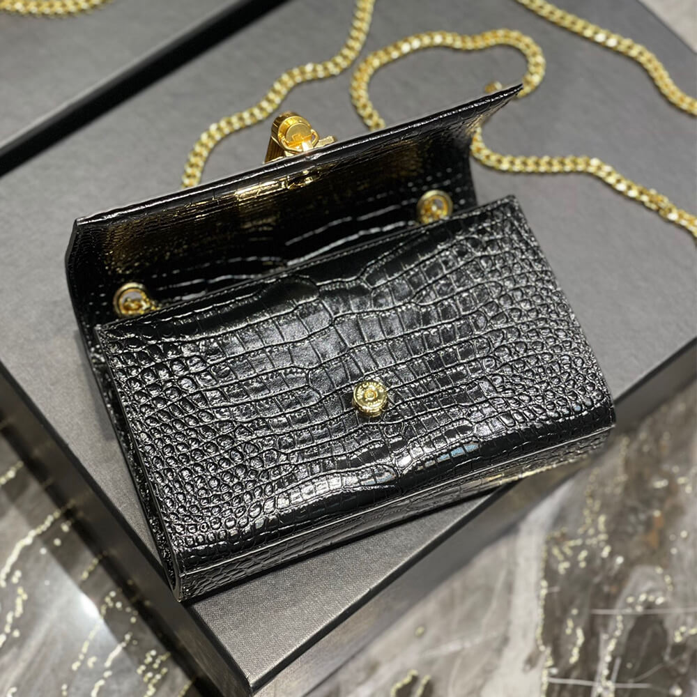 Calfskin YSL KATE EMBOSSED SHOULDER BAG - Image 5