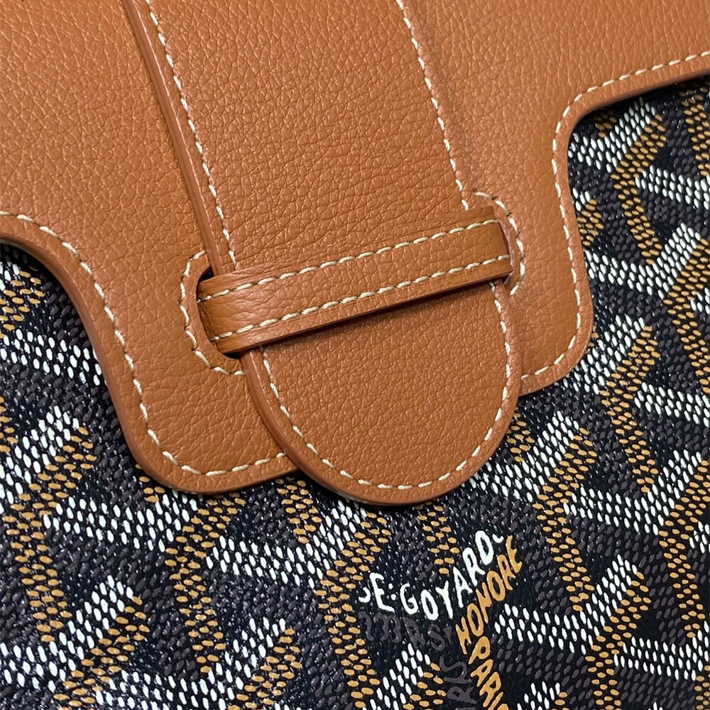Black Tan Goyard Saigon Souple Mini Bag - Image 6