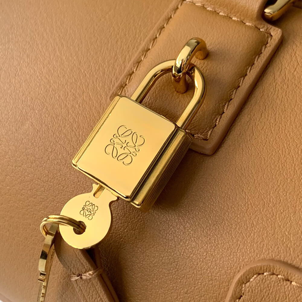 Gold Metal LOEWE Amazona 23 Cropped bag in nappa calfskin (HIGH-END GRADE) - Image 6