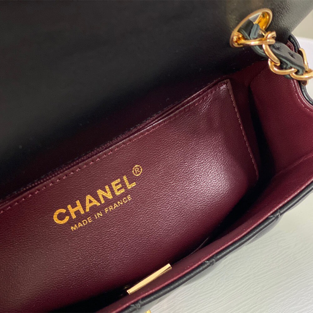 Black Chanel Mini Flap Bag (high-end grade) - Image 7