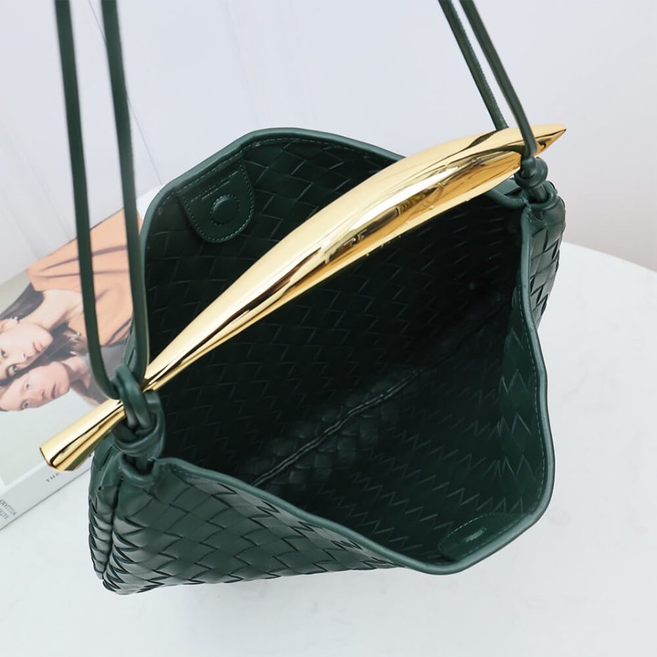Emerald Green Bottega Veneta Medium Sardine Handbag - Image 7