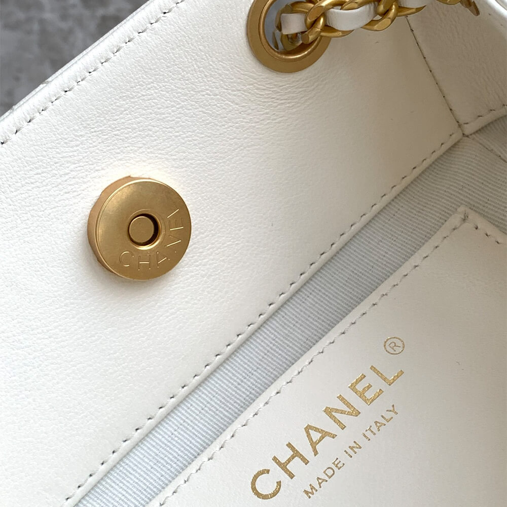 White CHANEL Backpack (high-end grade) - Image 7