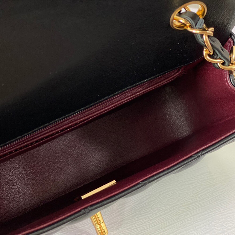 Black Chanel Mini Flap Bag (high-end grade) - Image 8