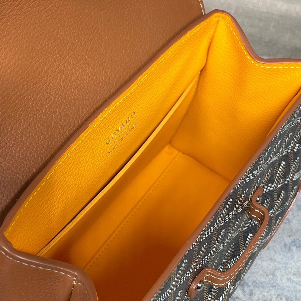 Black Tan Goyard Saigon Souple Mini Bag - Image 8