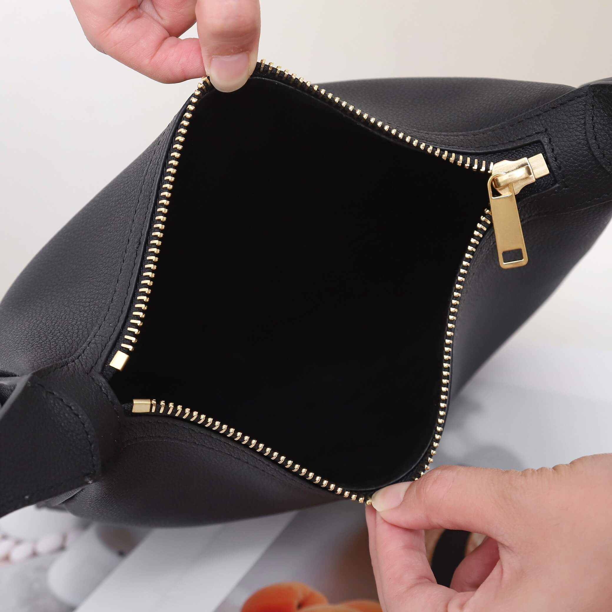 Black CELINE HELO?SE TRIOMPHE SMALL BAG IN SOFT CALFSKIN - Image 8