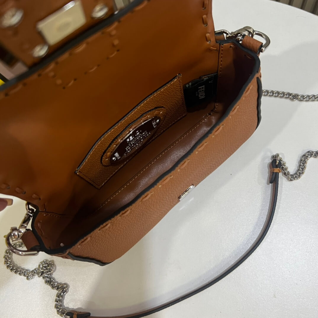 Caramel Fendi Mini Baguette - Image 8