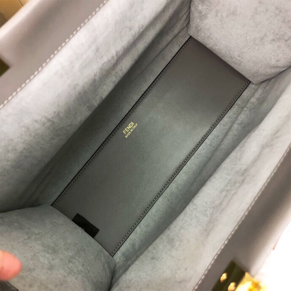 Grey FENDI SUNSHINE Medium Tote Bag - Image 8