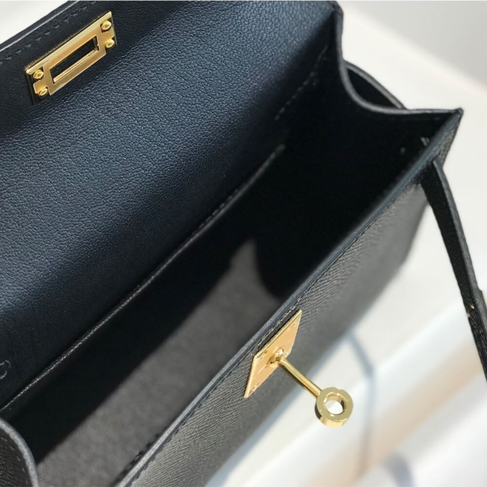 Black Hermes Mini Kelly II (High-end Grade) - Image 8