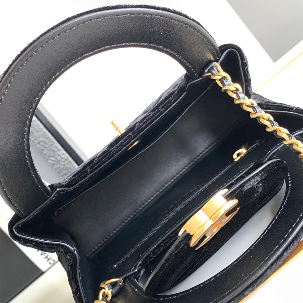 Black Chanel Mini Shopping Bag (high-end grade) - Image 8